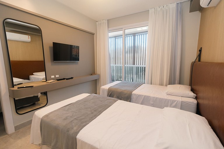 Duplex aconchagente com vista para mar em Bombas