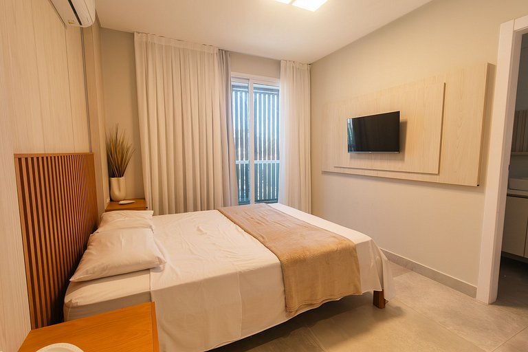 Duplex aconchagente com vista para mar em Bombas