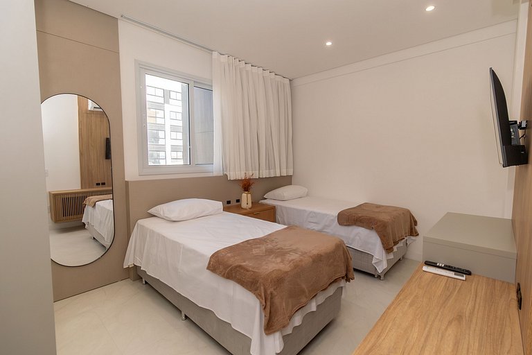 Apartamento novo para família 2 suítes Bombas