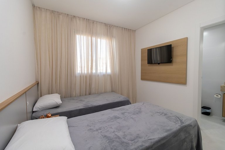 Apartamento novo para família 2 suítes Bombas